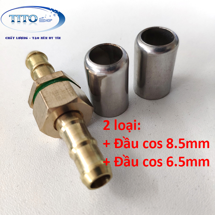 ĐẦU BẤM ỐNG DÂY ÁP LỰC CAO, DÂY PHUN THUỐC - chất liệu: đồng thau