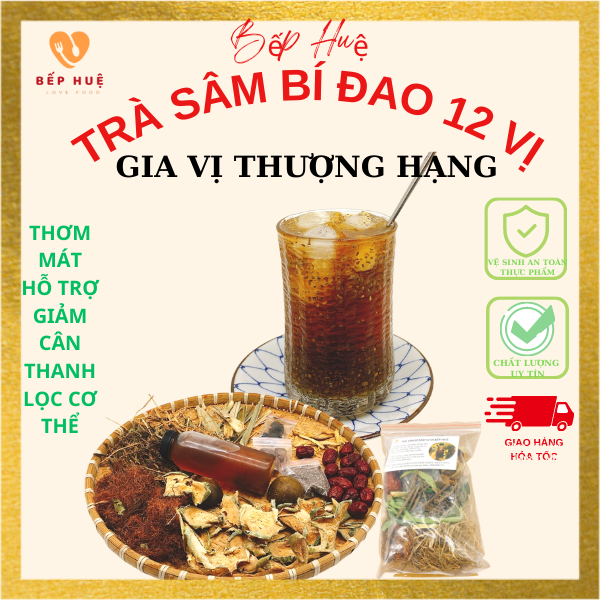 Trà sâm bí đao 12 vị nấu nước mát giải nhiệt, thanh lọc cơ thể, hỗ trợ giảm cân, đẹp dáng đẹp da