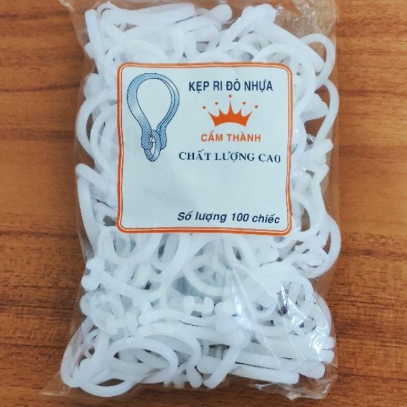 Bịch 100 Cái Móc Treo Màn Cửa Bằng Nhựa