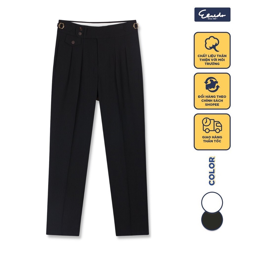HOÀN TIỀN 15% - Quần baggy nam cạp cao Sidetab chất liệu co giãn cao cấp thương hiệu ELNIDO