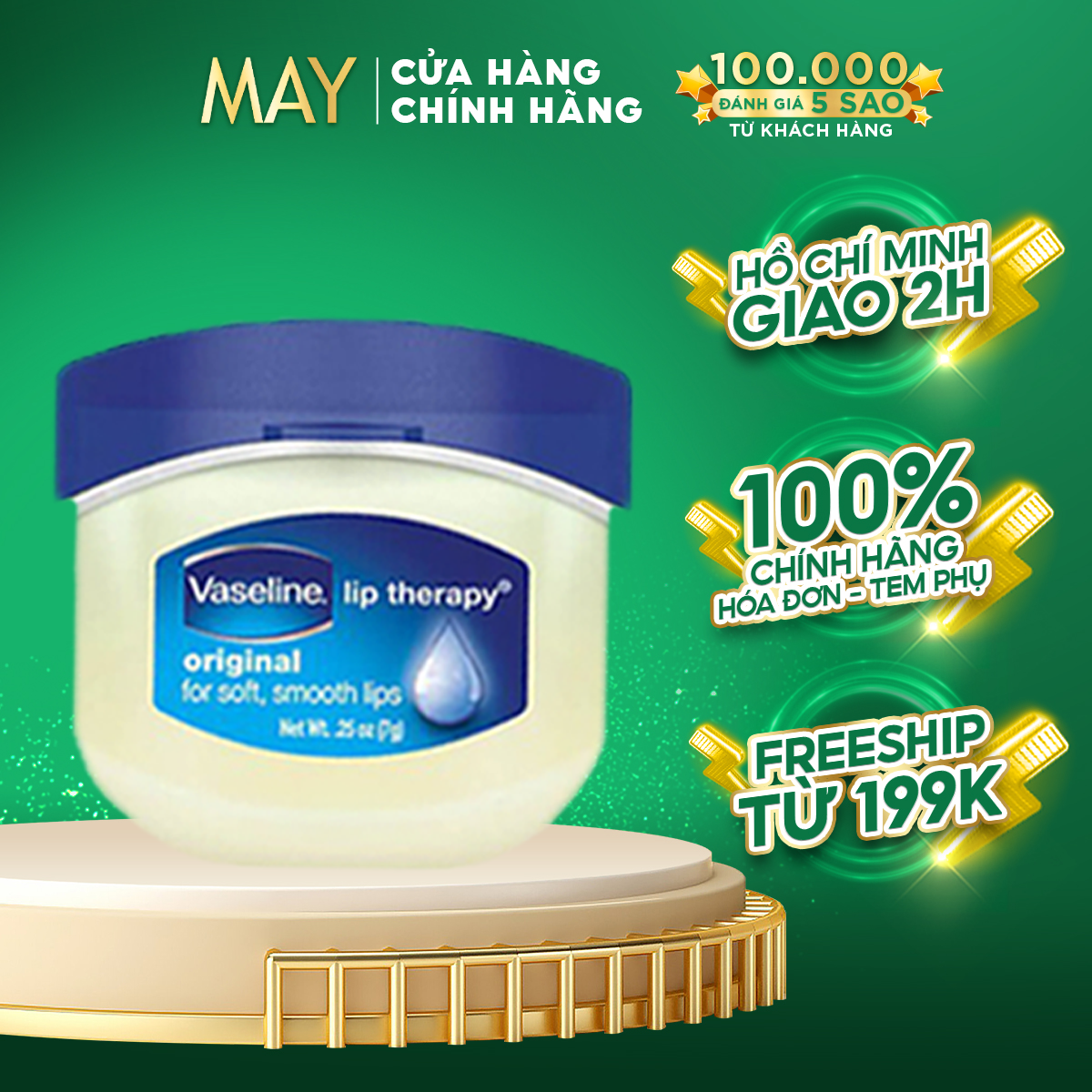 Sáp Son Dưỡng Môi - Vaseline Lip Therapy Oiginal 7g