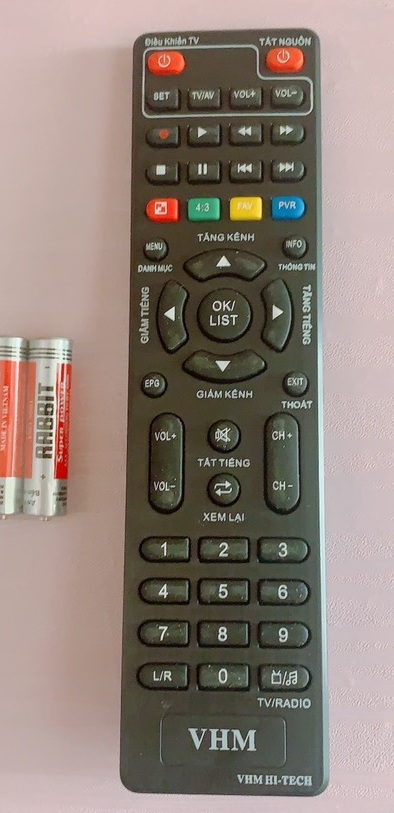 [HCM]REMOTE ĐIỀU KHIỂN VHM SỬ DỤNG HẦU NHƯ ĐƯỢC CHO ĐẦU THU KTS VINASAT VÀ KTS DVB T2 CÓ CHỨC NANG HỌC LẸNH ĐIỀU KHIỂN TV Điều khiển ĐẦU THU VHM