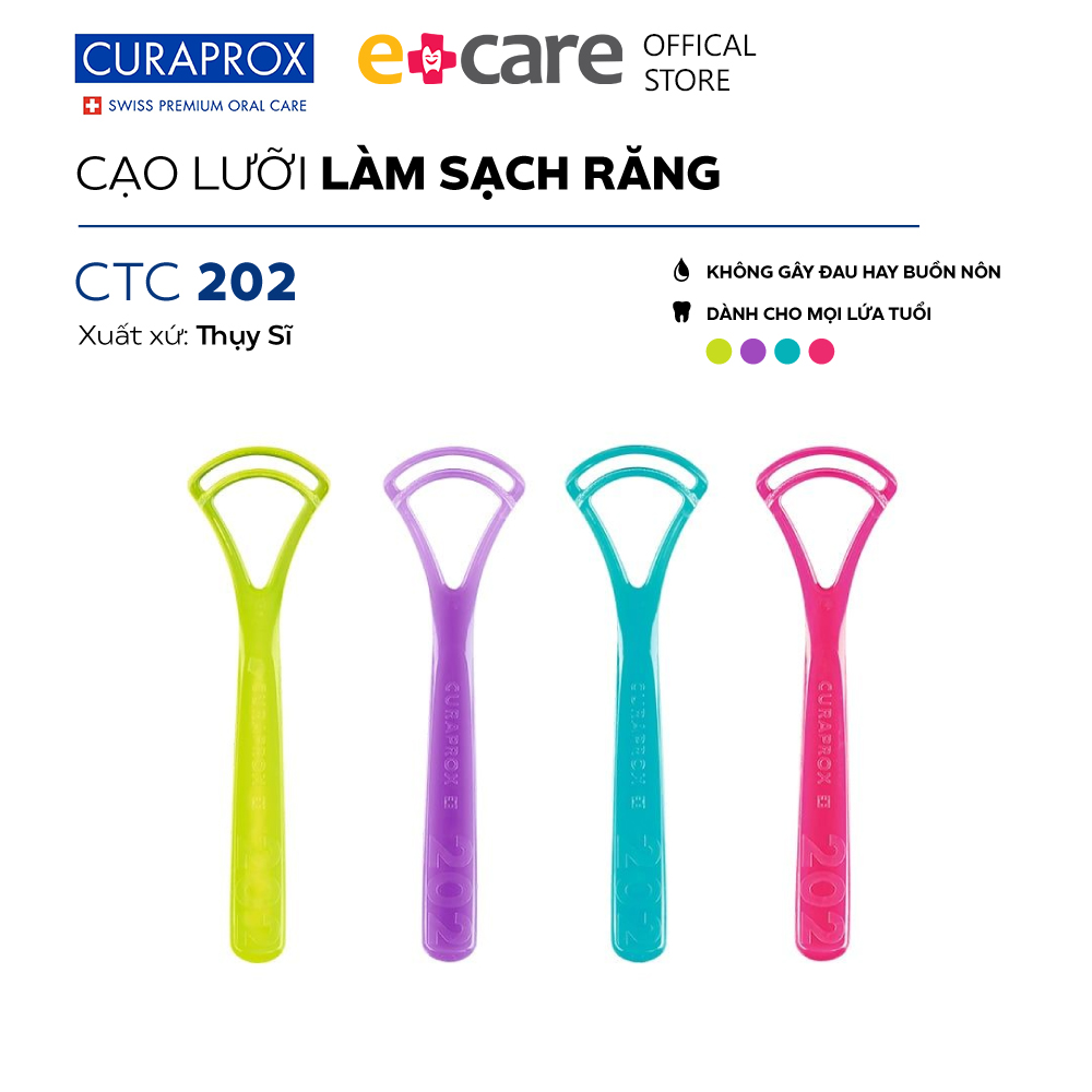 Dụng cụ vệ sinh lưỡi đôi curaprox ctc 202 thụy sĩ