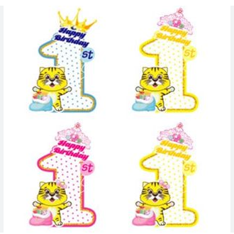 Cây số 1 để bàn trang trí sinh nhật thôi nôi bé tuổi HỔ cao 40cm
