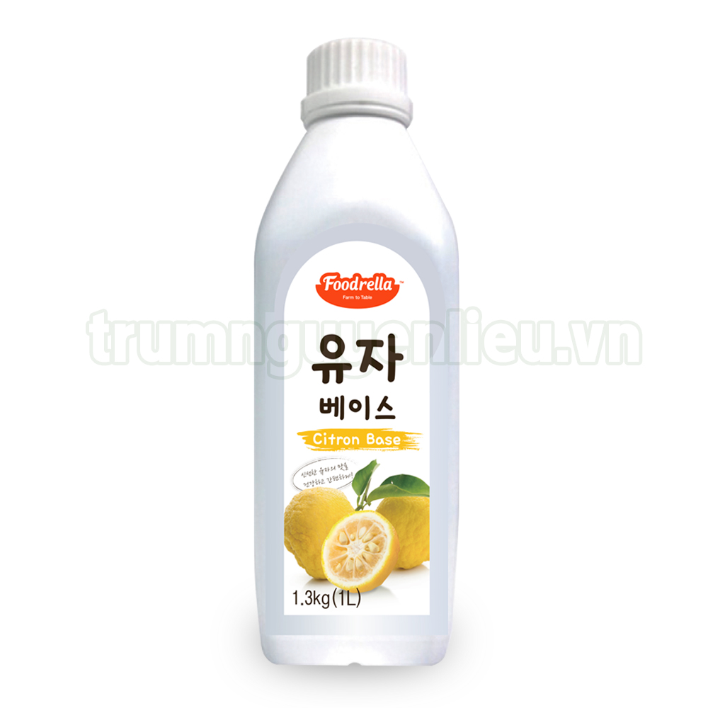 Mứt sệt Foodrella Citron (Mứt chanh vàng Foodrella) chai 1L/1,3kg