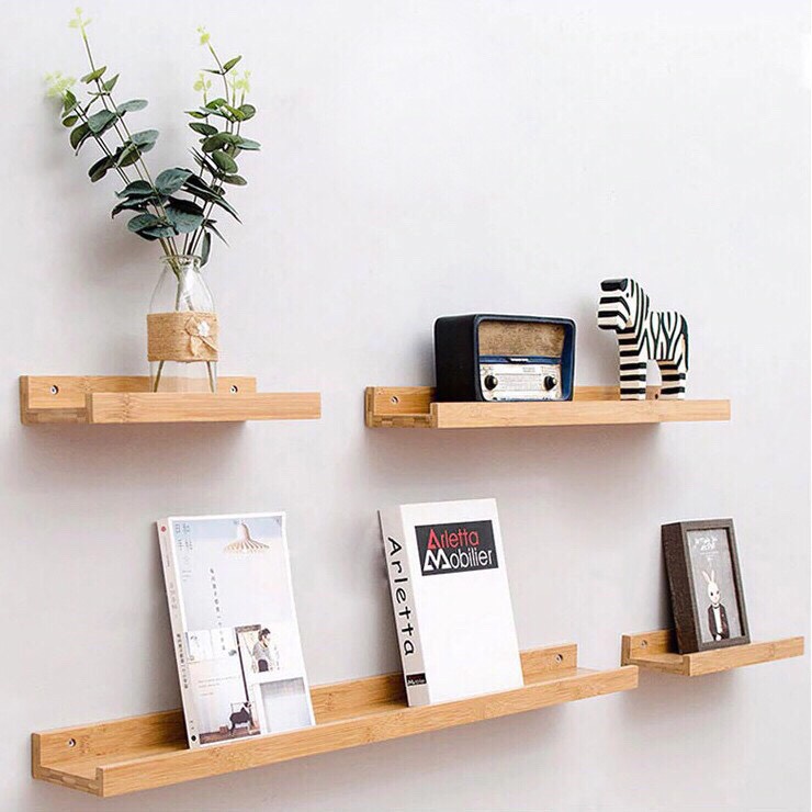 [HCM]Kệ gỗ treo tường đa công dụng, Kệ gỗ âm tường đựng đồ tiện lợi - Decor Fancy