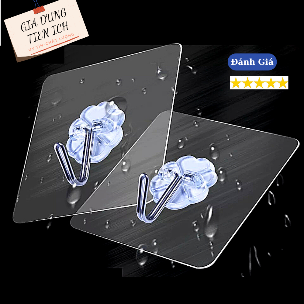 Combo 10 móc dán tường chịu lực trong suốt.Độ bán dính cao, dễ dàng sử dụng được mọi bề mặt móc dán tường chịu lực 10kg treo đồ đa năng