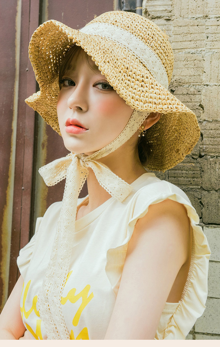 Mũ cói đi biển tiểu thư mềm thắt nơ vintage 2021
