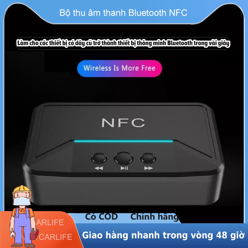 Bộ thu bluetooth 5.0 âm thanh bt200 h2 b21 nfc, bộ thiết bị chuyển đổi âm thanh bluetooth không dây âm thanh nổi, loa xe hơi âm thanh aux 3.5mm mới nhất