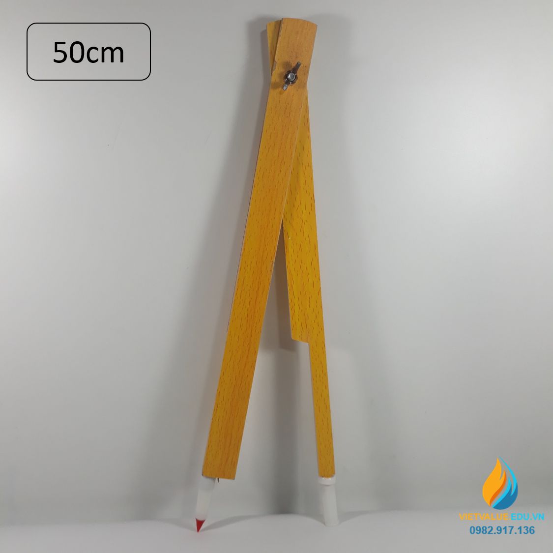 Compa bằng gỗ cho giáo viên dài 50cm, gỗ chất lượng cao