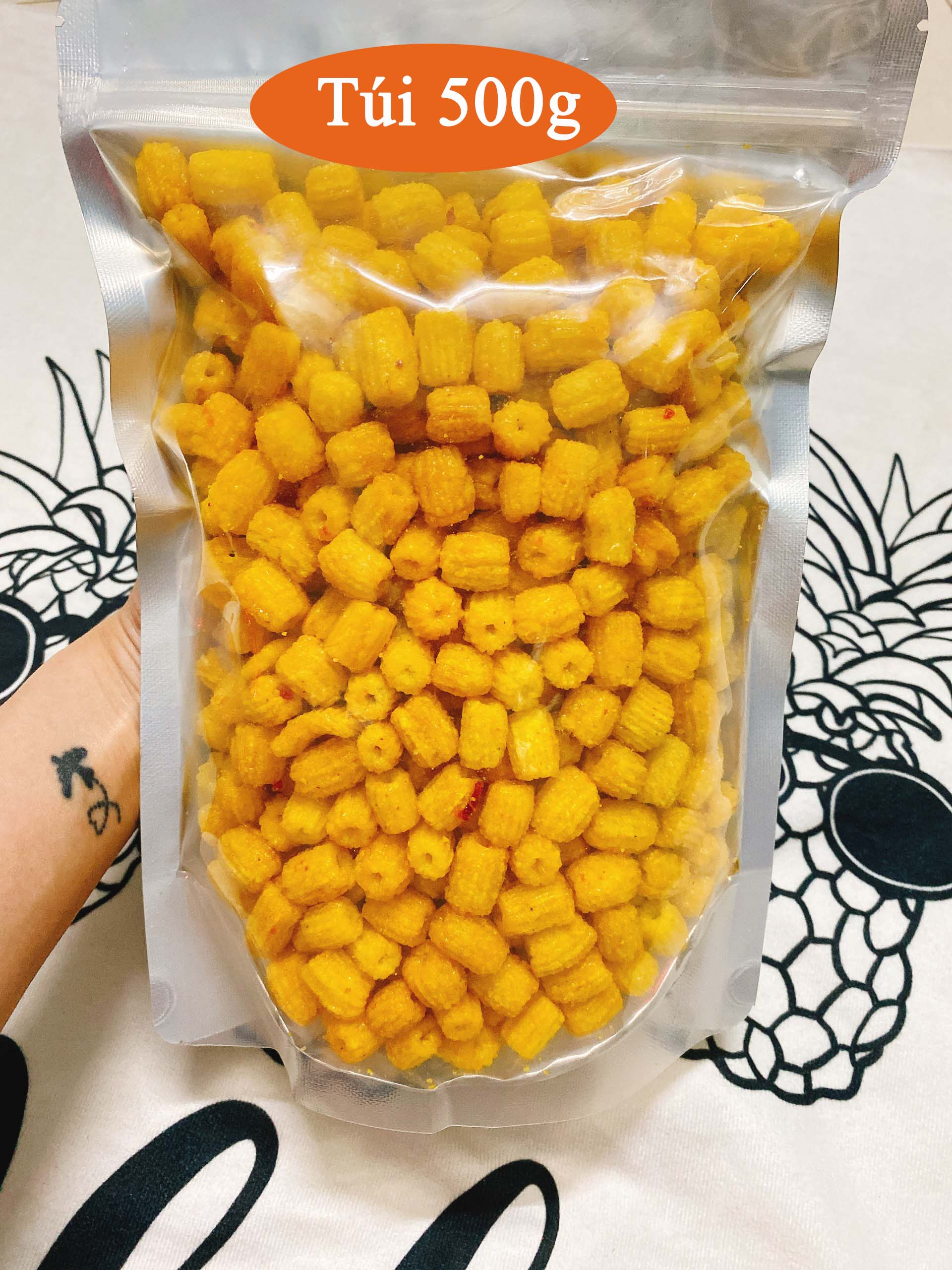 500g nui sấy bơ cay giòn, đậm vị, mtfood