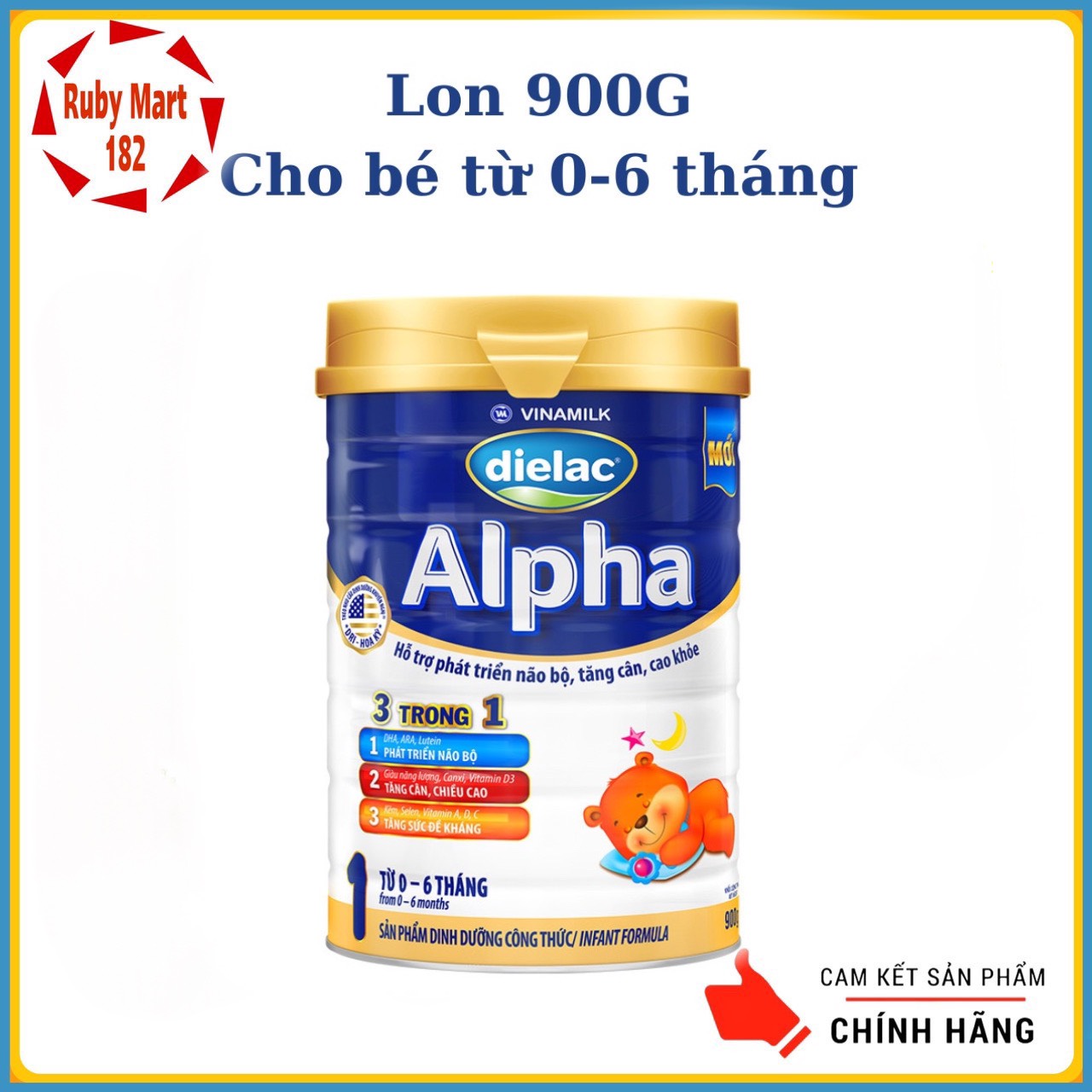 Sữa bột Vinamilk Dielac Alpha lon 900g - đủ số
