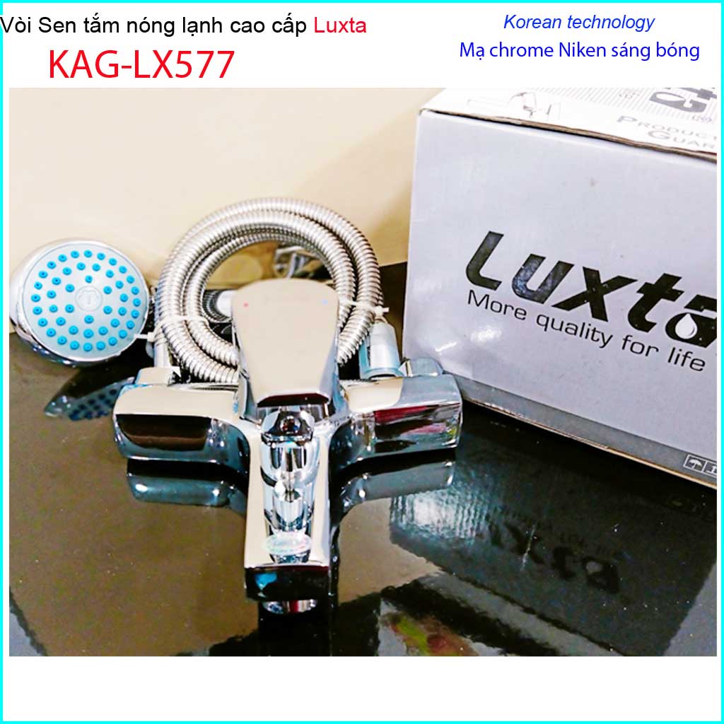 [HCM]Bộ vòi sen nóng lạnh Luxta KAG-LX577 khuyến mãi 40% trọn bộ vòi sen nóng lạnh thân lớn bao gồm dây và tay sen nước mạnh sử dụng tốt