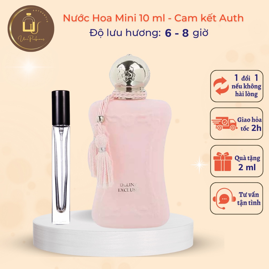Nước hoa Parfums De Marly Delina 10ml tông mùi Phương Đông, hương thơm ngọt ngào, lôi cuốn - Uni Perfumes
