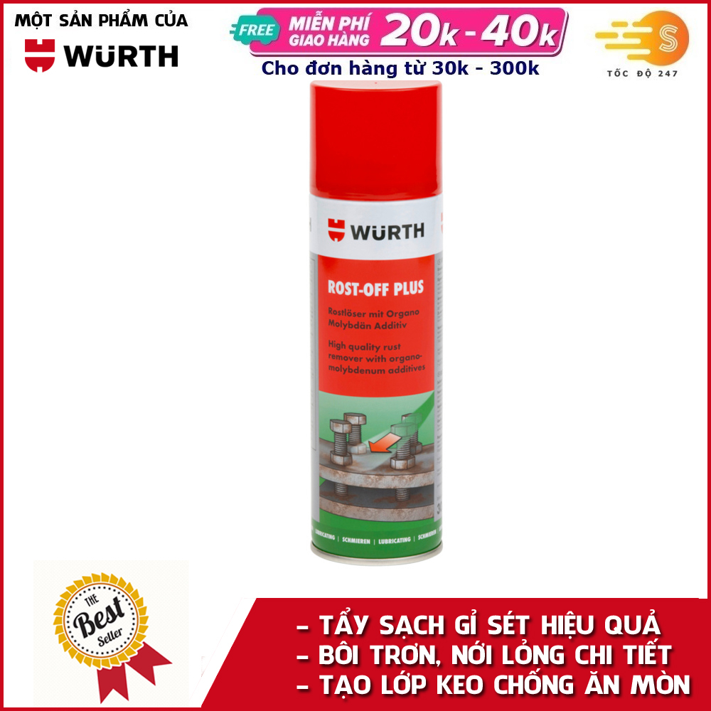 Dung dịch phá gỉ sét bulon chuyên dụng Wurth WU-ROP300