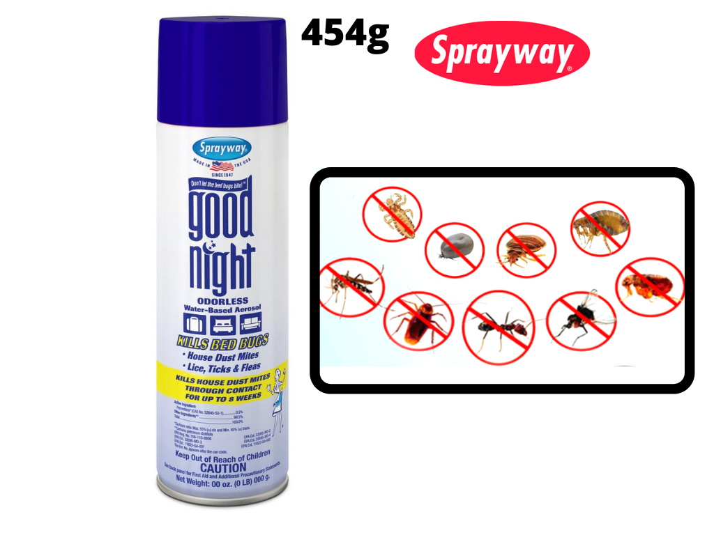 [HCM]Chai Xịt Chống Diệt Côn Trùng Muỗi kiến Dán Bọ Sprayway Goodnight 003 454g Tem Mới