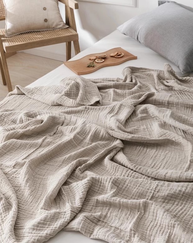 140x200cm/180x200cm dành cho Thu Đông Thích Hợp Cho Văn Phòng Khăn Choàng Ngủ Trưa MUJI JAPAN Úc nhập khẩu bông AB sợi kẻ sọc khăn tắm cho người lớn sử dụng toàn bộ bông thấ Lớn Mùa Hè Mỏng Thoải Mái Hỗ Trợ Giấc Ngủ Khăn Chăn