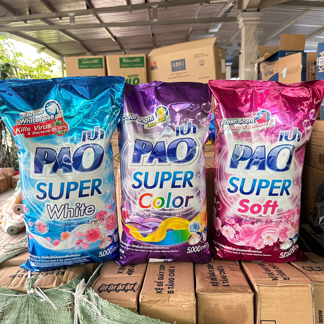 Hồng thúy thái lan bột giặt pao 5kg thái lan