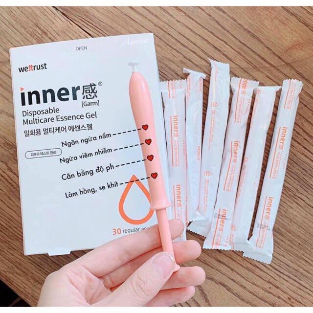 Combo 10c đũa thần Inner gel vệ sinh phụ nữ Hàn Quốc, chất lượng đảm bảo, an toàn đến sức khỏe người sử dụng, hàng giống như hình