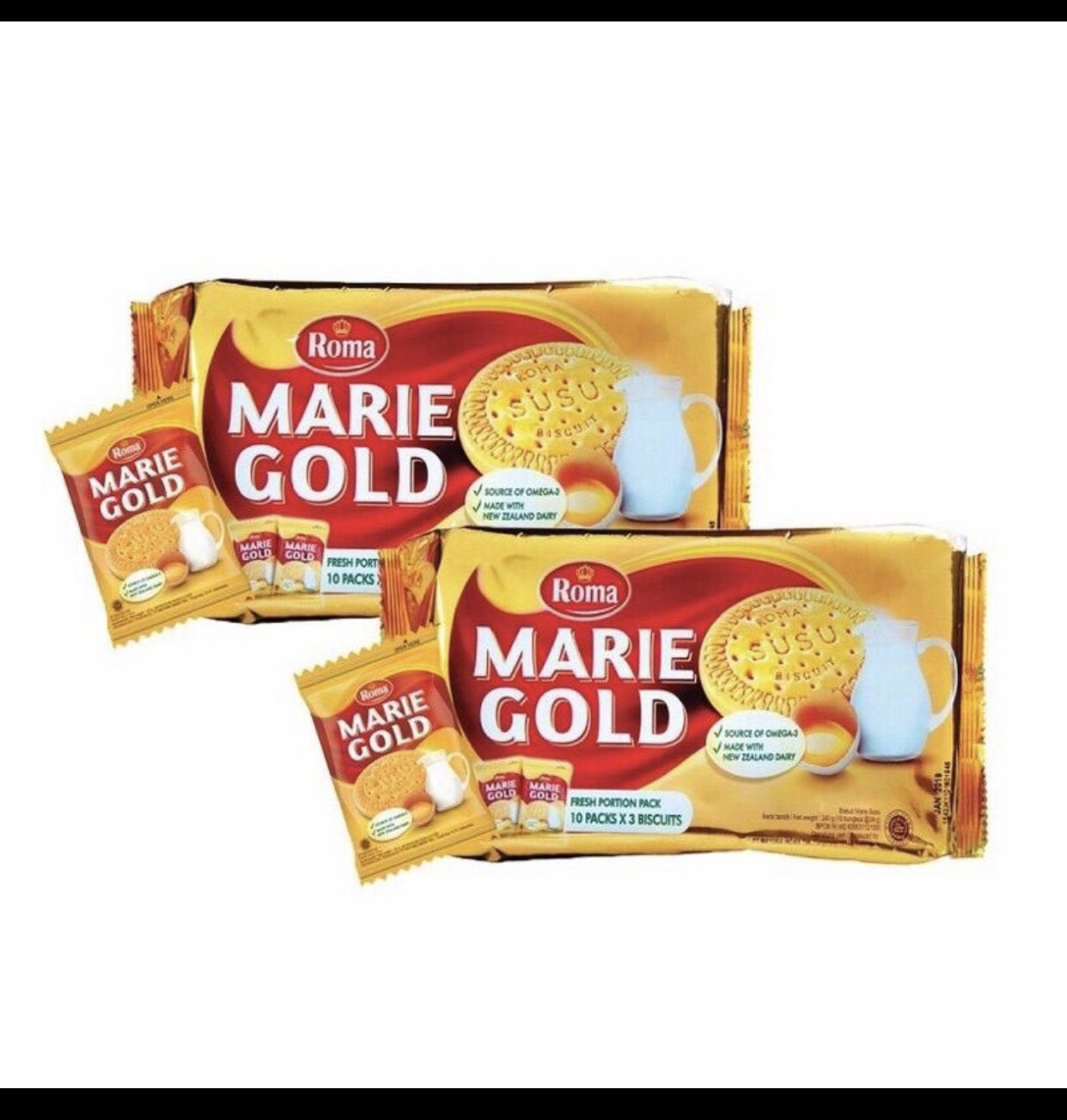 Bánh quy sữa Roma Marie Gold gói 240g