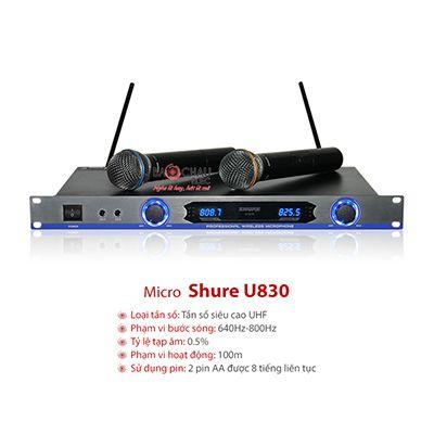 Micro không dây shure u830