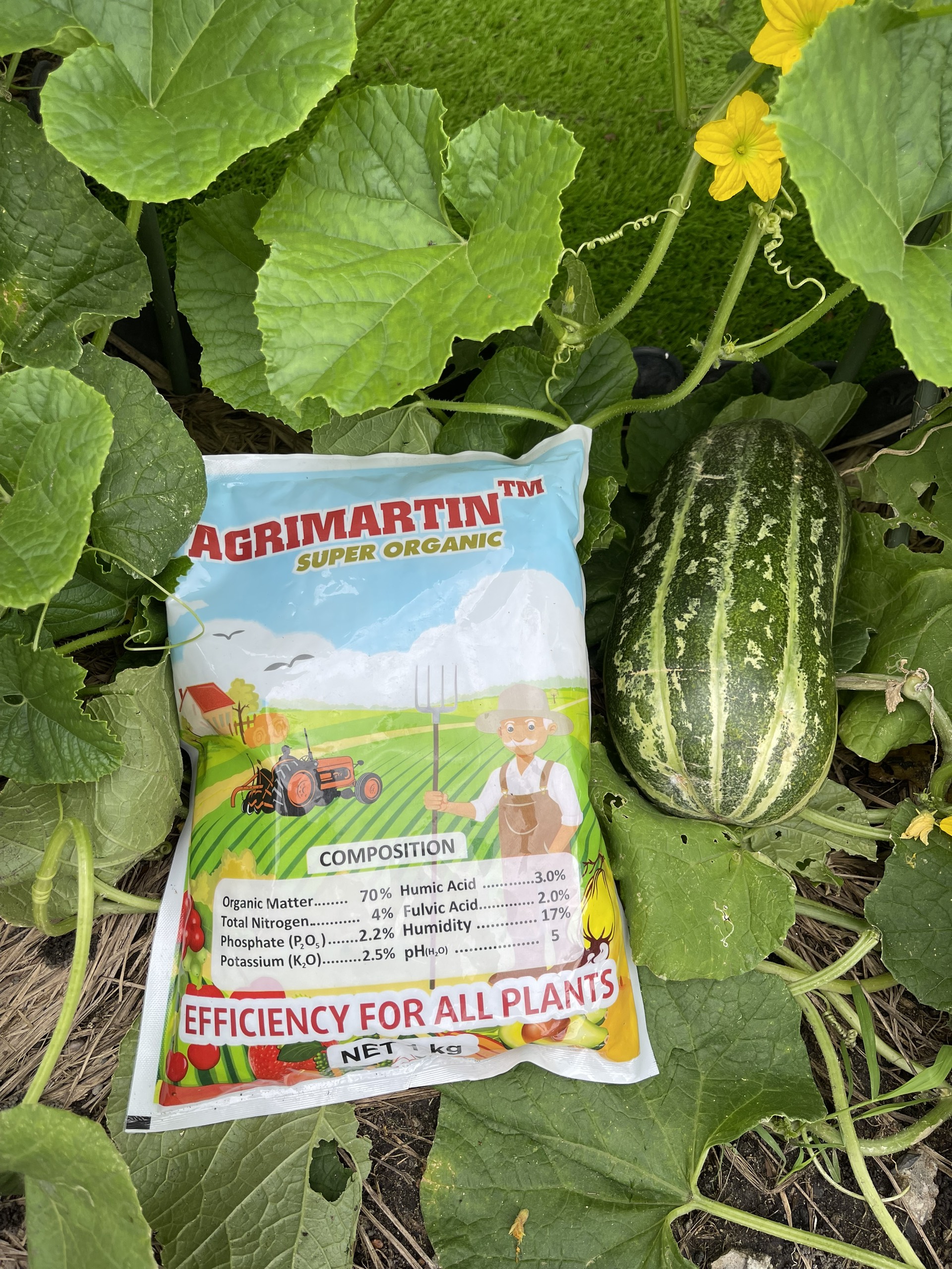 Phân hữu cơ Agrimartin Bình Điền, phân gà viên gói 1kg, phân hữu cơ viên nén
