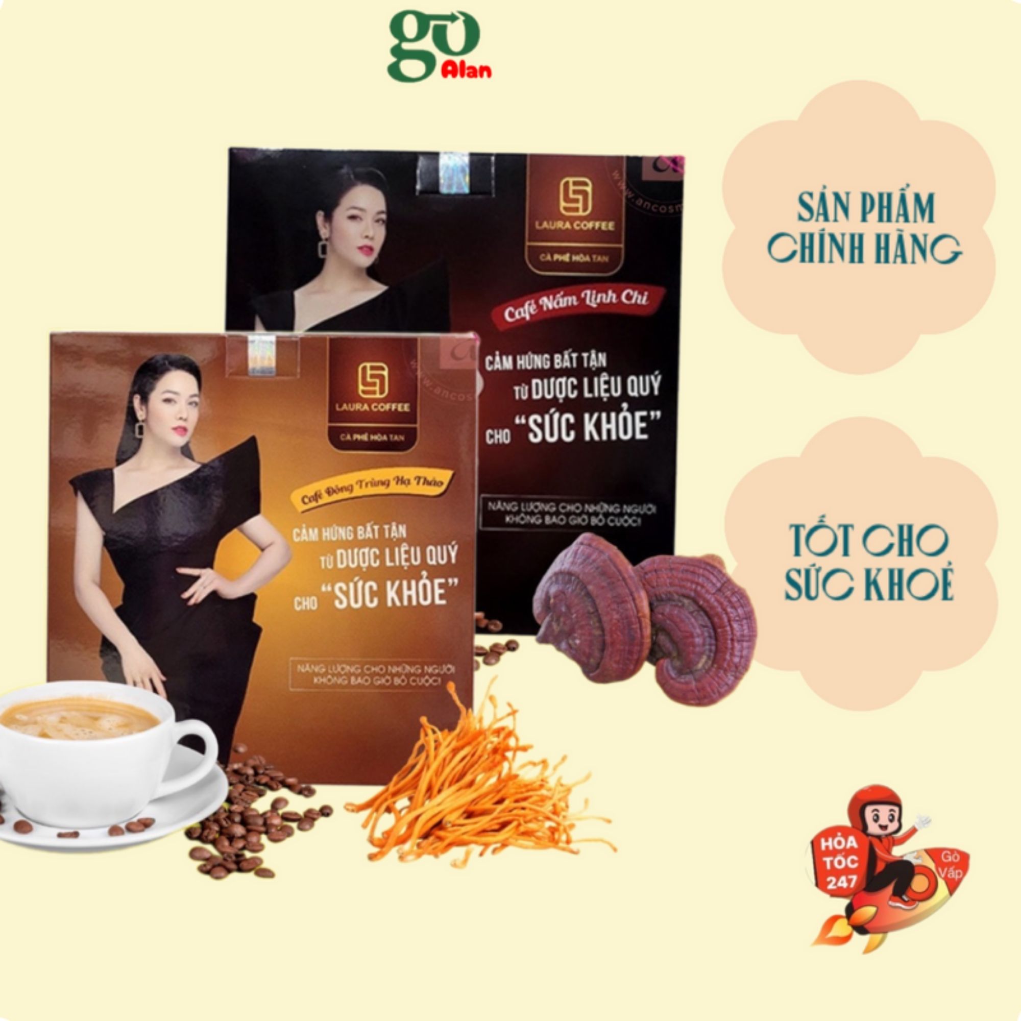 Cà phê Nhật Kim Anh cà phê hòa tan Laura Coffee (Hộp 10 gói)