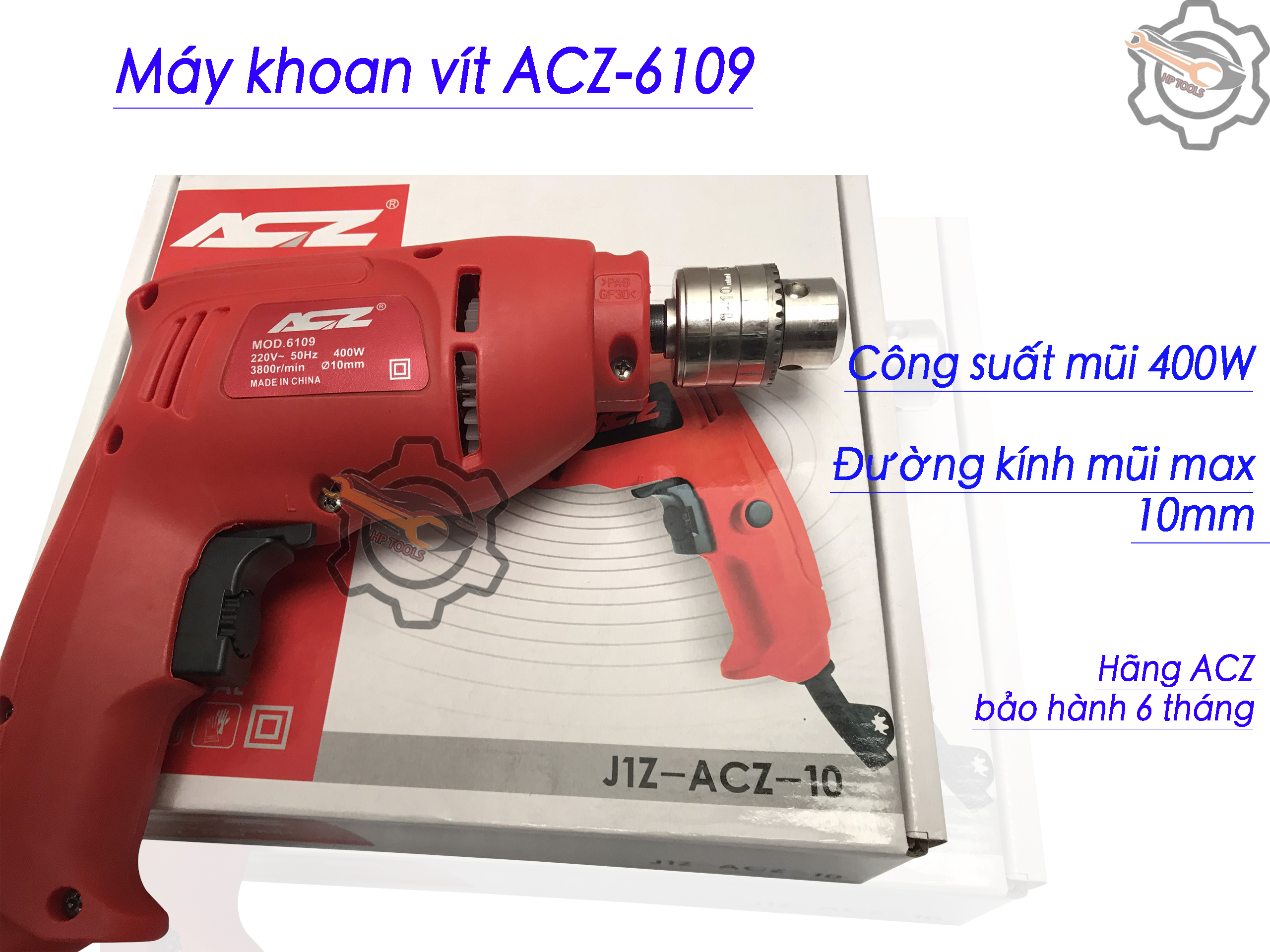 Máy khoan vít acz-6109 - bảo hàng 6 tháng