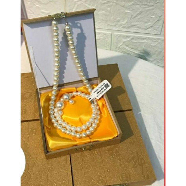 Sét 3 món trang sức ngọc trai full hộp