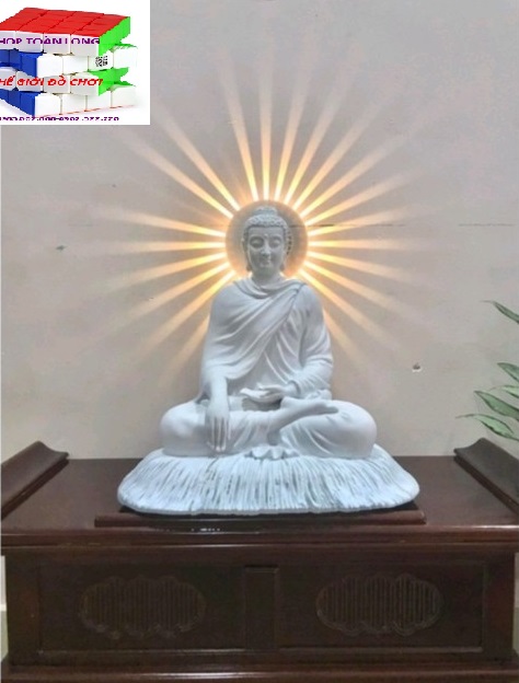 Tượng phật bổn sư thích ca mâu ni, phật đức thích ca cao 22cm trang trí nhà cửa thờ phật, cây cảnh, bể cá, sân vườn...