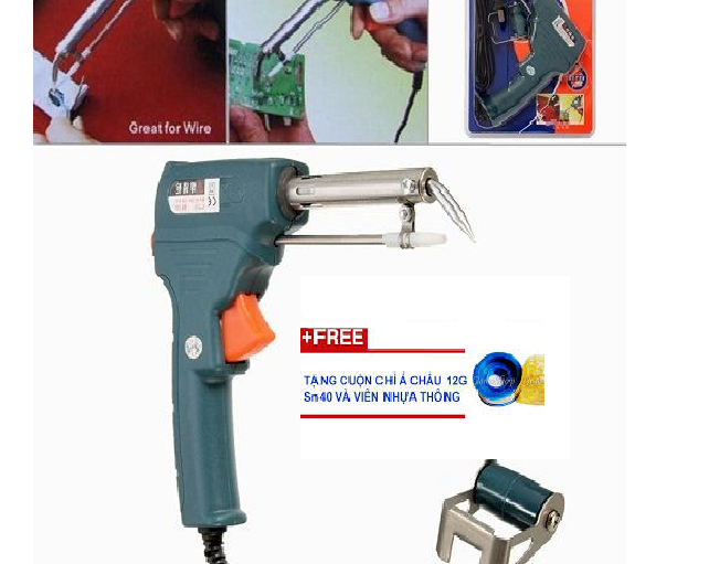 Mỏ hàn tự động đẩy thiếc ak-9095 220vac 60w+ tặng chì_ nhựa thông