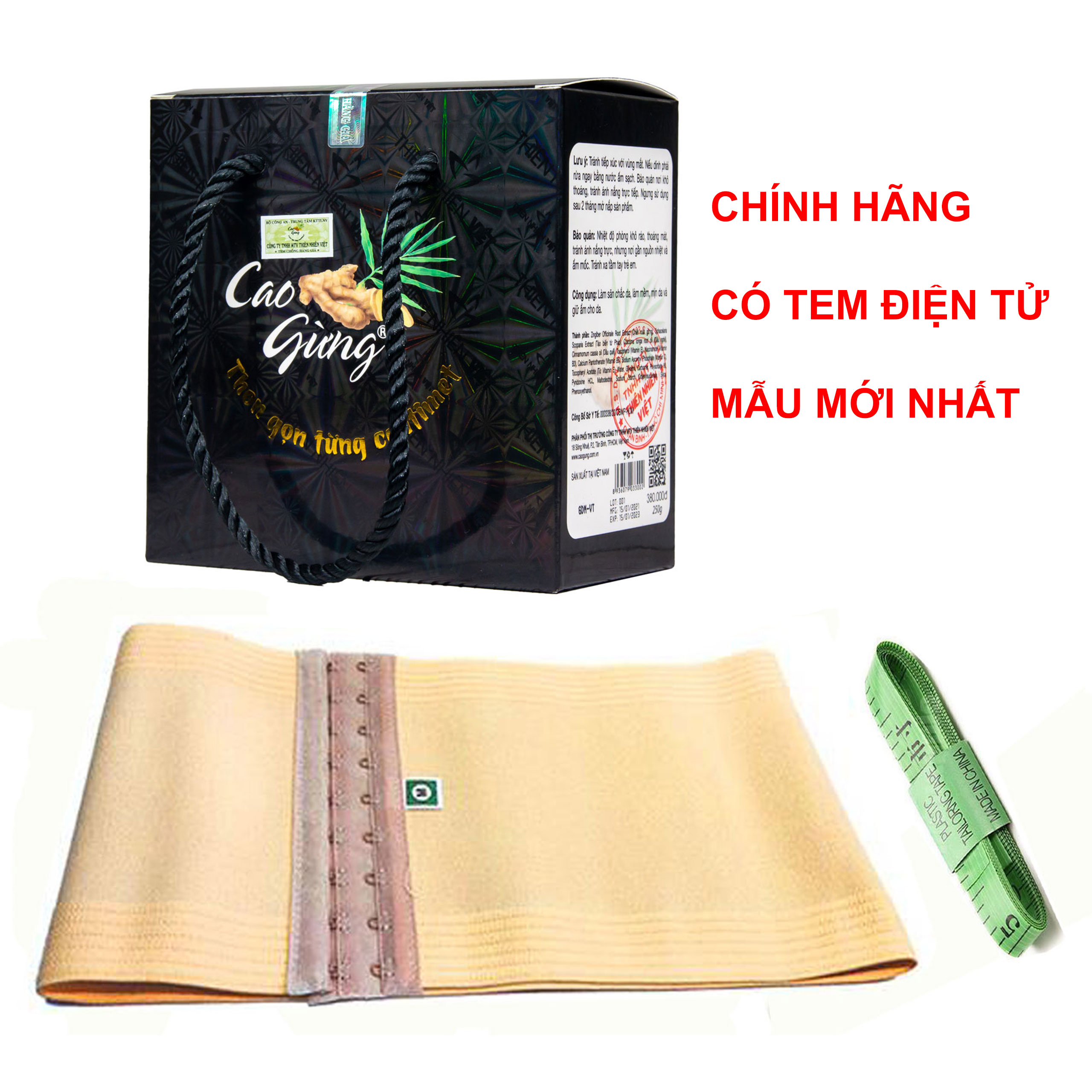 [HCM]Cao Gừng Tan Mỡ MC Cát Tường Thiên Nhiên Việt 200g giảm mỡ bụng Tặng NỊT BỤNG + THƯỚC DÂY