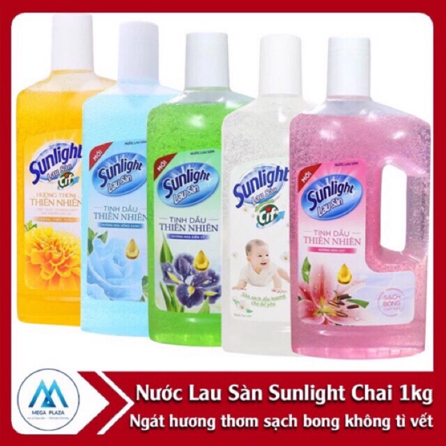 Nước lau sàn sunlight 1kg - xanh biển