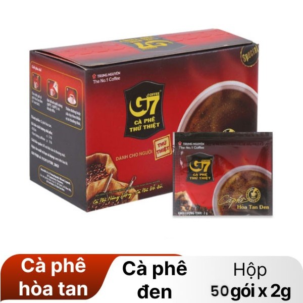 CÀ PHÊ G7 HÒA TAN ĐEN 50 GÓI x 2GR - 71370