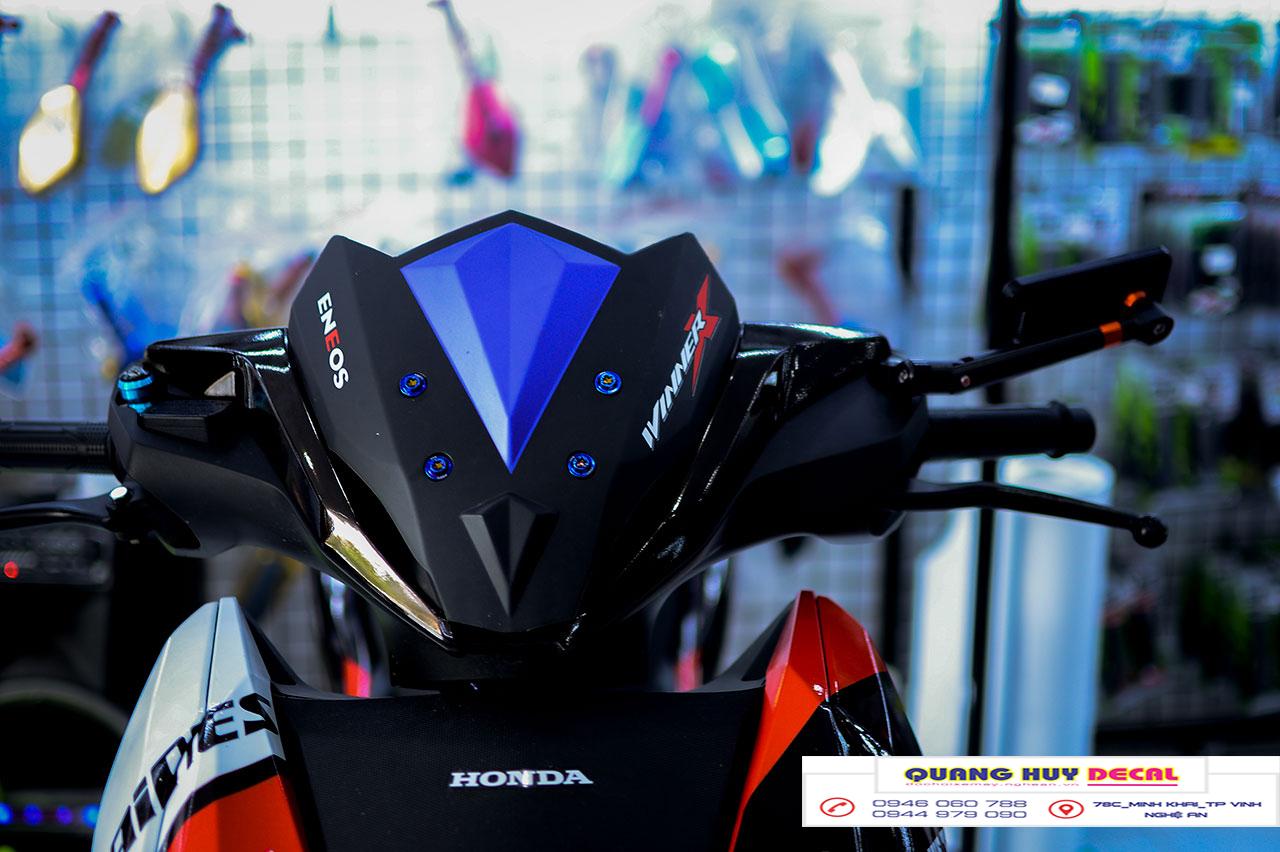 Tem trùm xe máy winner X cam đen - Độ tem xe máy winner X thiết kế theo yêu cầu - Chế tem trùm xe máy winner X rẻ đẹp