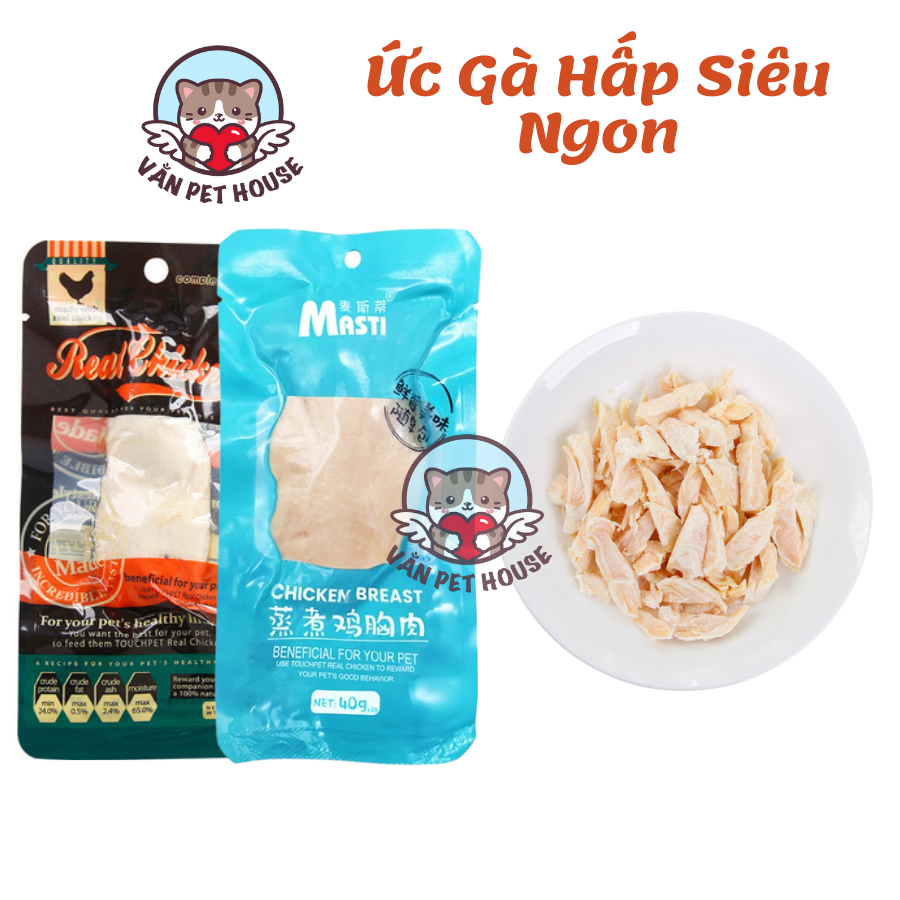 Ức Gà Cho Mèo Masti Real Chicken 40g Snack - Siêu Ngon - Bé Mèo Nào Cũng Mê