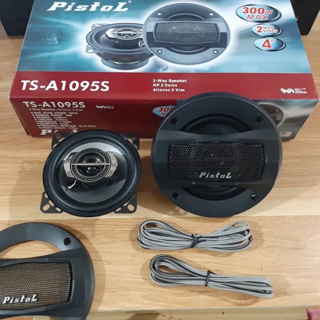 Bộ 2 loa cánh cửa ô tô công suất 300w cực khỏe- cặp loa đồng trục pistol ts-a1695 đôi loa ô tô 4 đường tiếng cao cấp