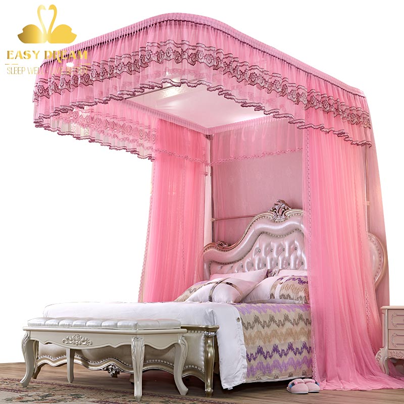 Màn khung không khoan tường EASY DREM   mùng ngủ cao cấp có dây kéo ròng rọc   dây rút    1 cửa  cao 2m25  chống muỗi chống côn trùng - Qùa tặng -tân gia - trang trí phòng ngủ - phòng cưới