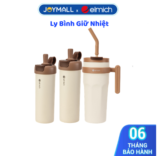 Ly Giữ Nhiệt Inox 304 Elmich EL1658 EL1663 EL1664 Có Ổng Hút, Chống Tràn - Hàng Chính Hãng - JoyMall