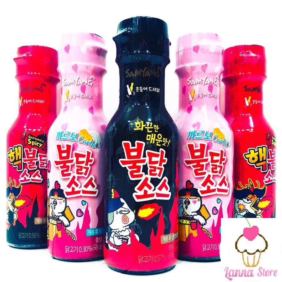 [HCM][SIÊU HOT] TỔNG HỢP 3 LOẠI SỐT SIÊU CAY SAMYANG HOT NHẤT HÀN QUỐC CHAI 200G