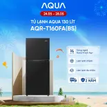 [SALE SỐC] Tủ lạnh ngăn đá trên AQR-T160FA(BS) - Màu đen - Bảo hành 2 năm - Freeship toàn quốc