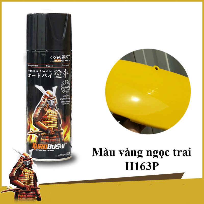 Samurai H163P - sơn xịt xe máy màu vàng ngọc trai