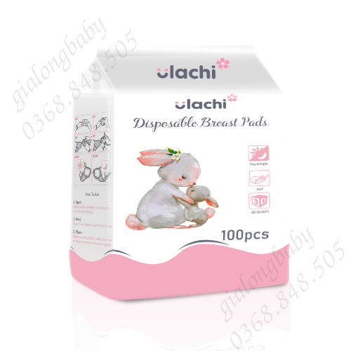 Miếng lót thấm sữa Ulachi - bịch 100 miếng, siêu thấm hút