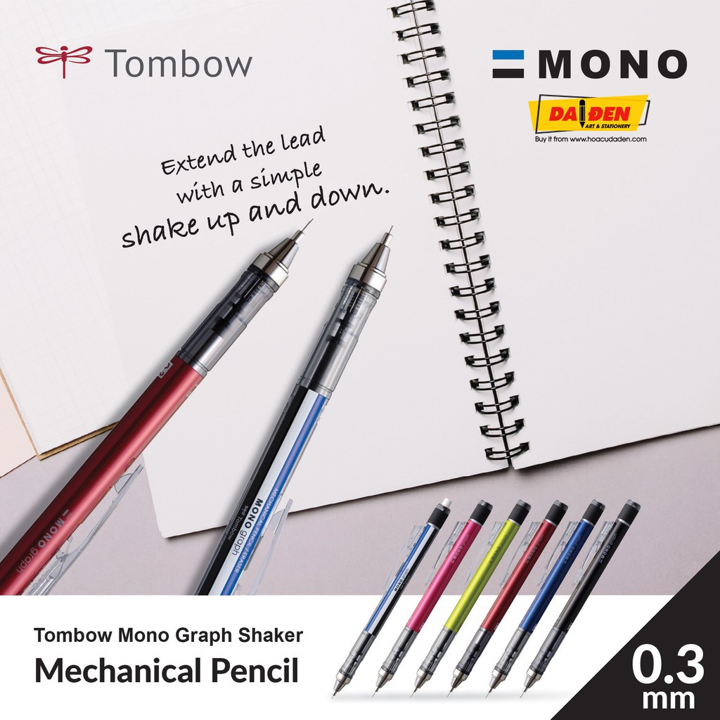 [HCM]Bút chì bấm Tombow MONO Graph 0.3/0.5mm