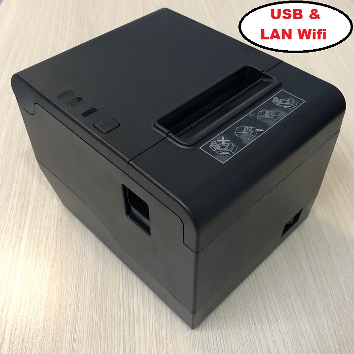 Máy in hóa đơn K80 LAN in bill chuyển nhiệt khổ 80mm tự động cắt giấy A160 dùng cho điện thoại
