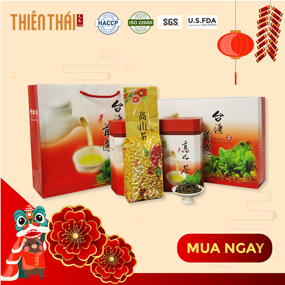[HCM] Combo Hộp quà trà Oolong Cao Sơn - Đài Loan, 600gr/ combo, quà tặng sang trọng