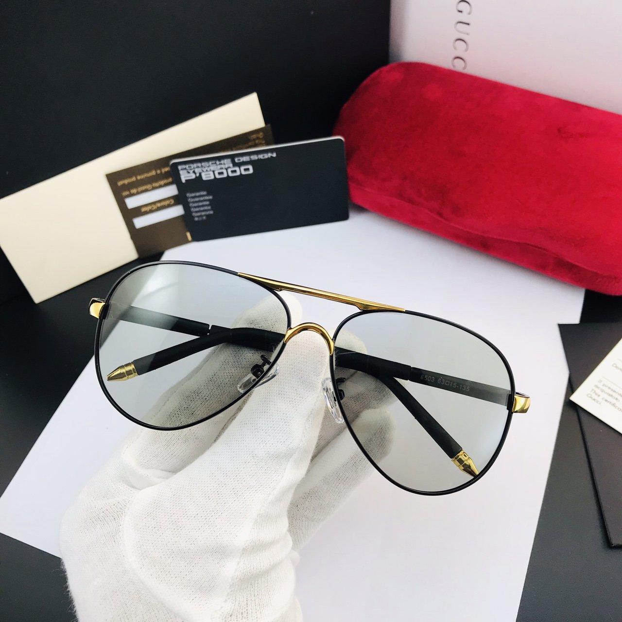 Kính mát nam phân cực đổi màu trong đêm dáng giọt nước siêu đẹp - tròng tráng phim chống tán xạ ánh sáng, siêu bền chốn rơi vỡ, tặng kèm hộp xịn fullbox màu Đen