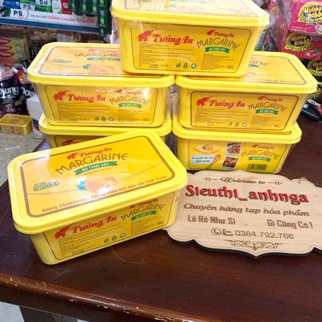 Bơ thực vật tường an margarine hộp 800g