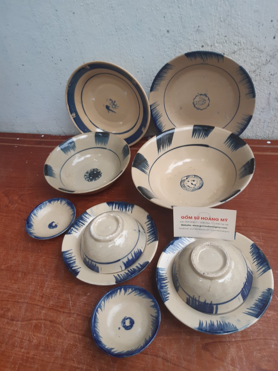 Bộ chén đĩa sành 2 người ăn kiểu nam bộ xưa