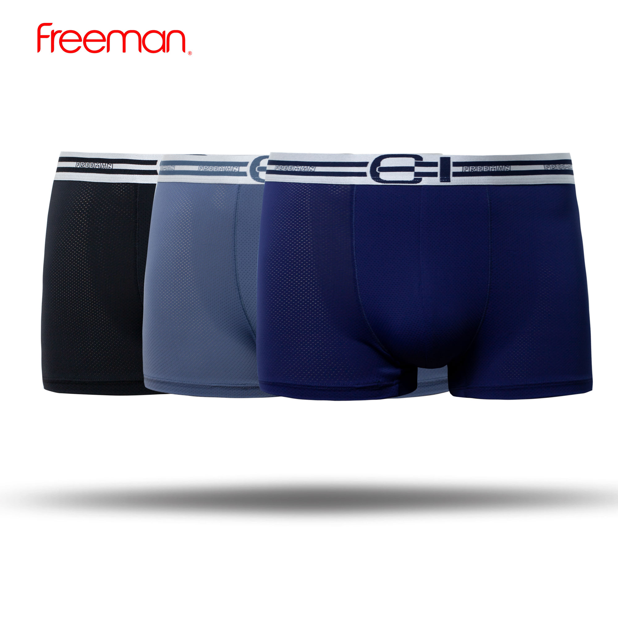 Quần lót boxer nam Freeman, chất liệu thun lạnh thông hơi cao cấp thoáng mát, thiết kế đai lưng ấn tượng 6527